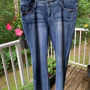 Denim bootcut jeans, INC, 16, regular fit.